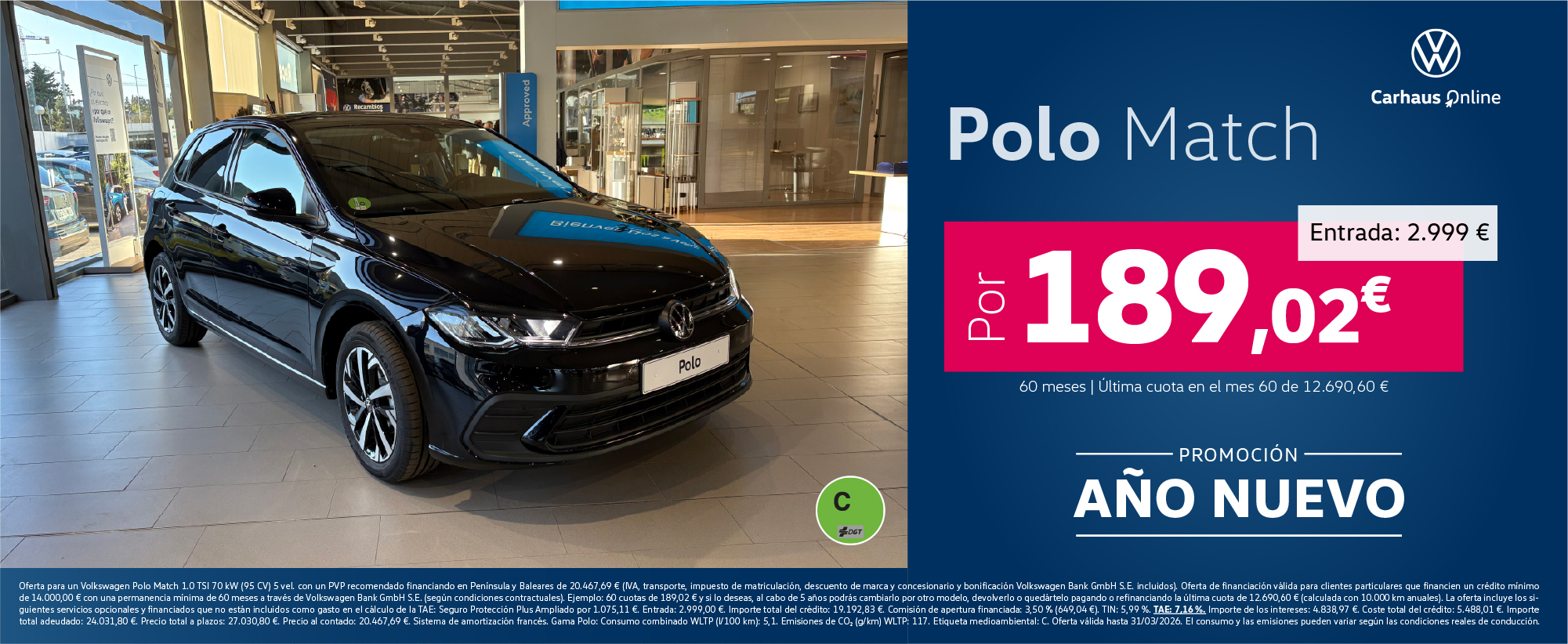 ¡Promoción! Polo Match por 189€/mes*